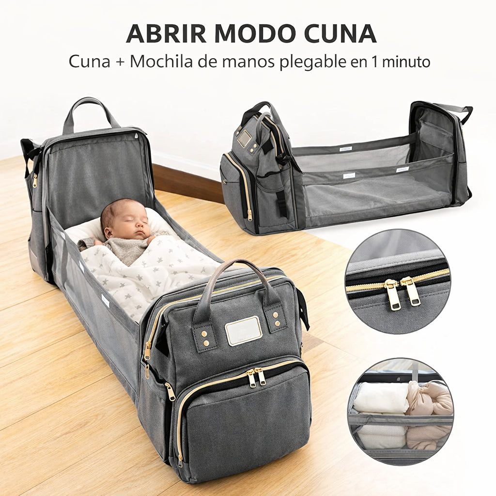 Pañalera multifuncional para bebé