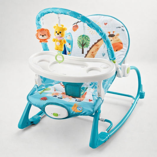 Silla mecedora con música y bandeja