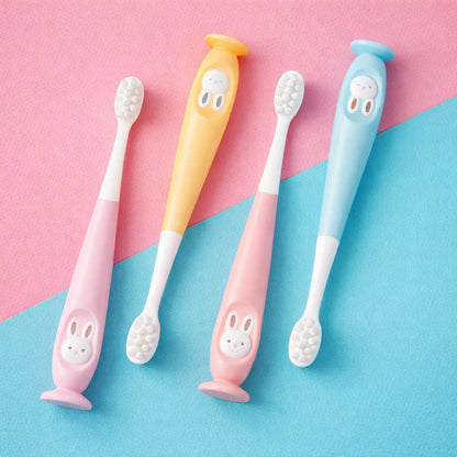 Cepillo dental infantil de silicona conejito