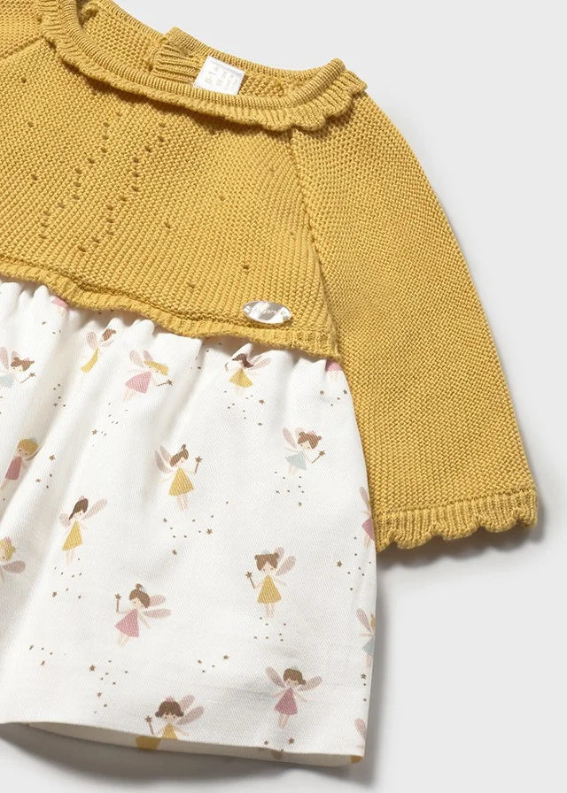 Vestido Con Tejido