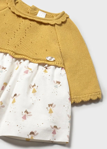 Vestido Con Tejido