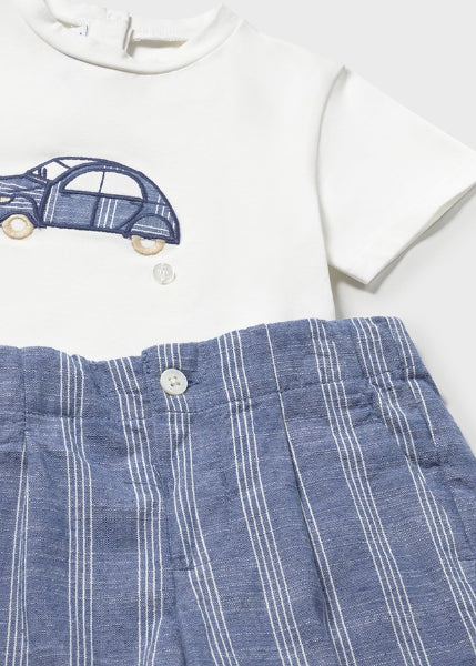 Conjunto Bermuda Y Camiseta Con Lino