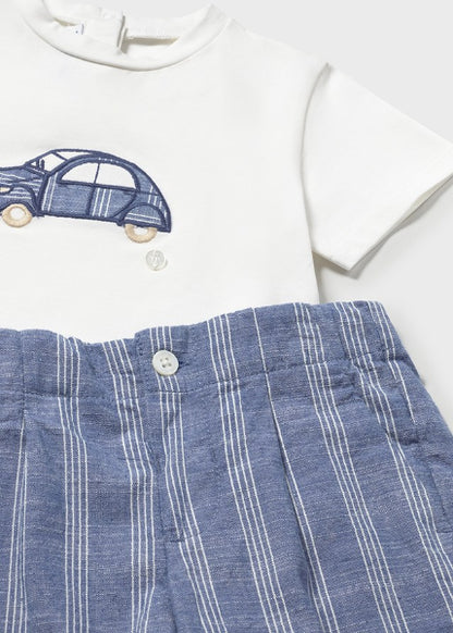 Conjunto Bermuda Y Camiseta Con Lino