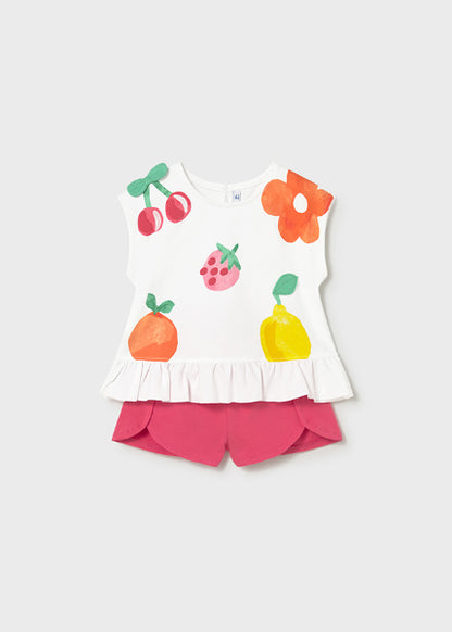 Conjunto Pantalon Corto Y Camiseta Frutas Mayoral