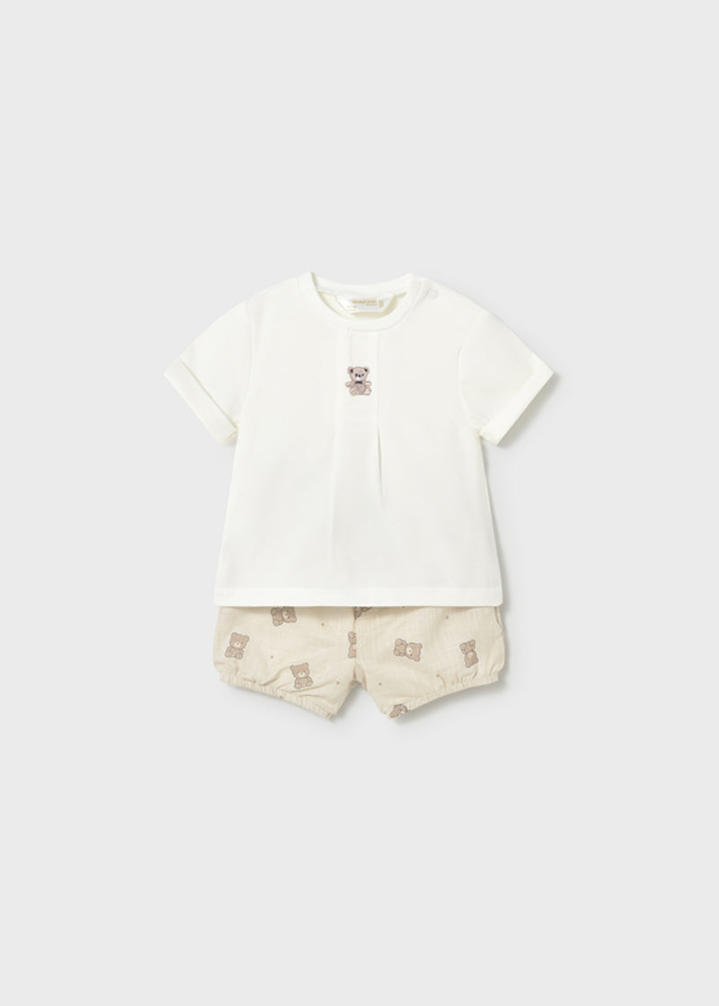 Conjunto Pantalon Corto Estampado Y Camiseta