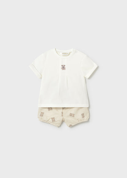 Conjunto Pantalon Corto Estampado Y Camiseta