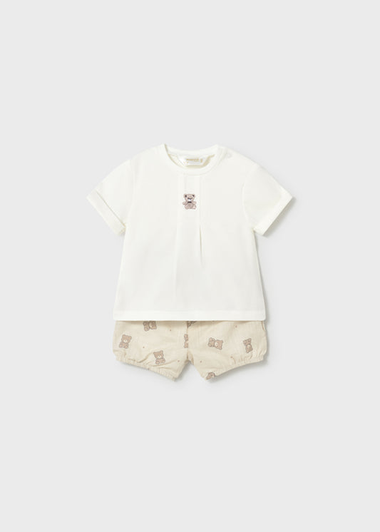 Conjunto Pantalon Corto Estampado Y Camiseta