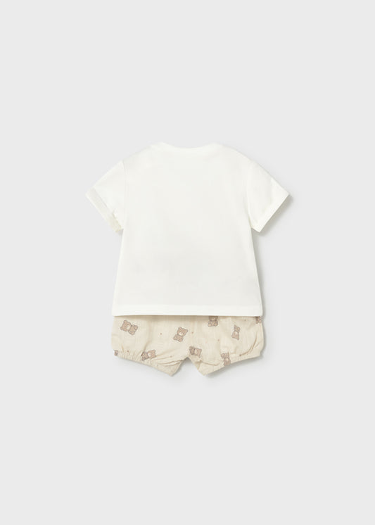 Conjunto Pantalon Corto Estampado Y Camiseta