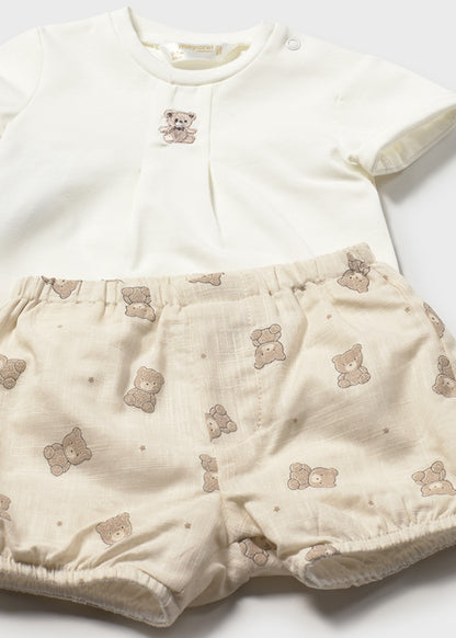 Conjunto Pantalon Corto Estampado Y Camiseta