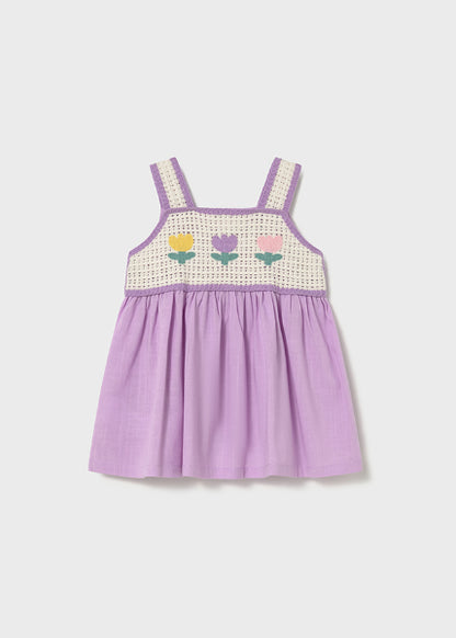 Vestido Combinado Crochet Mayoral