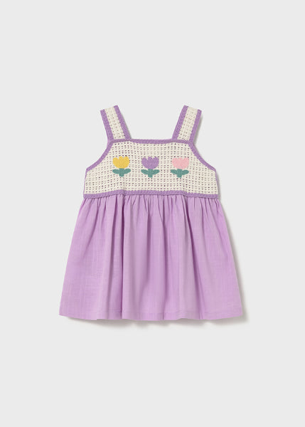 Vestido Combinado Crochet Mayoral