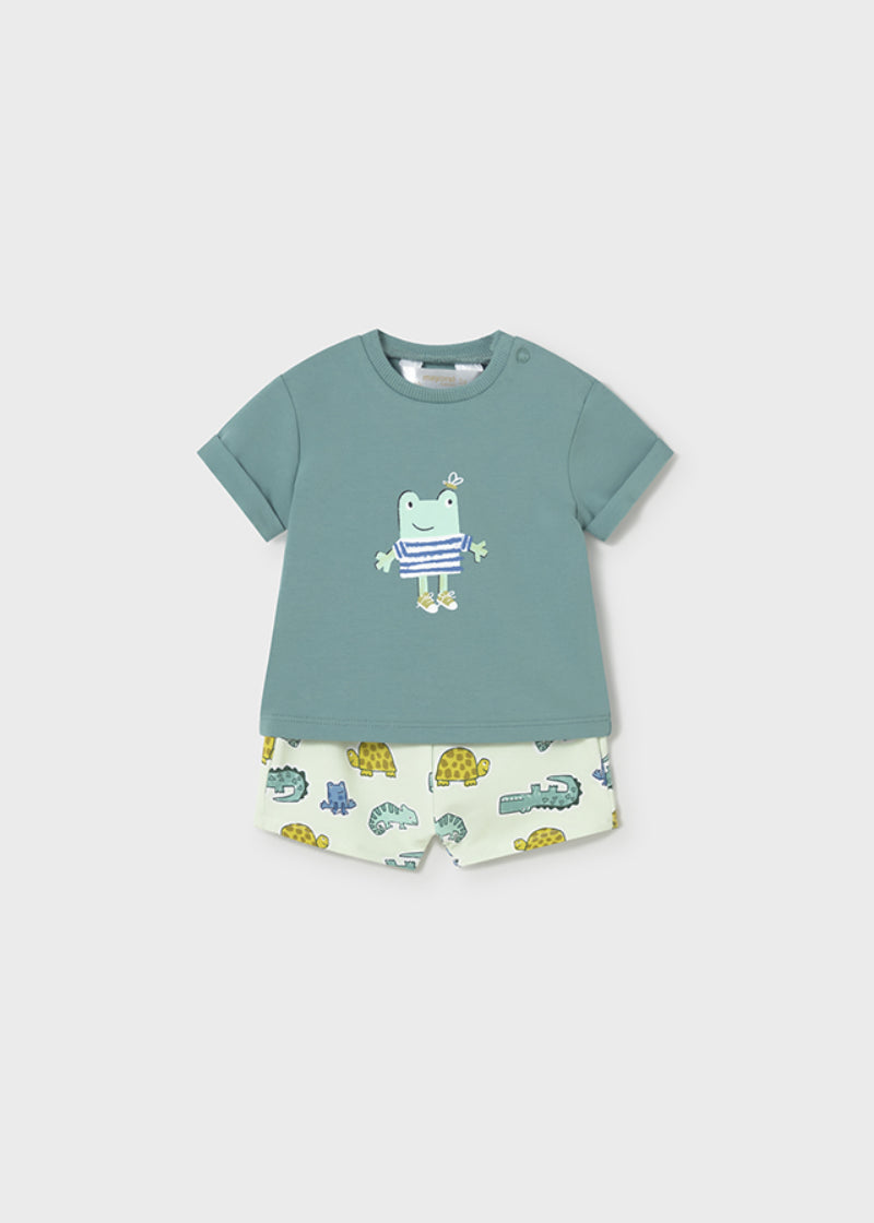 Conjunto Pantalon Corto Estampado Camiseta
