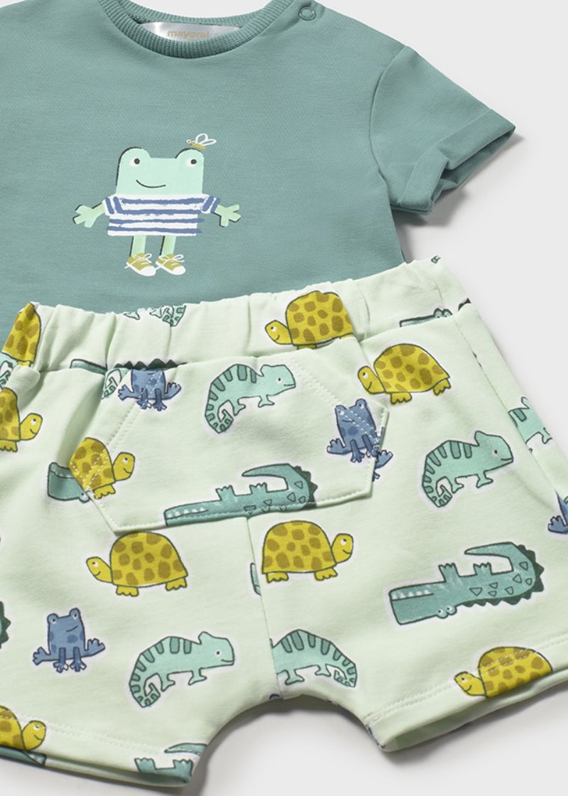 Conjunto Pantalon Corto Estampado Camiseta