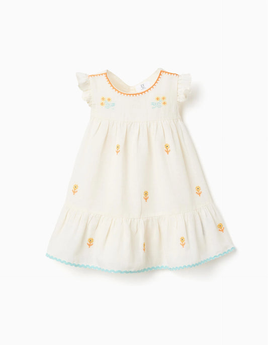 Vestido para bebé niña – Crudo y Marfil