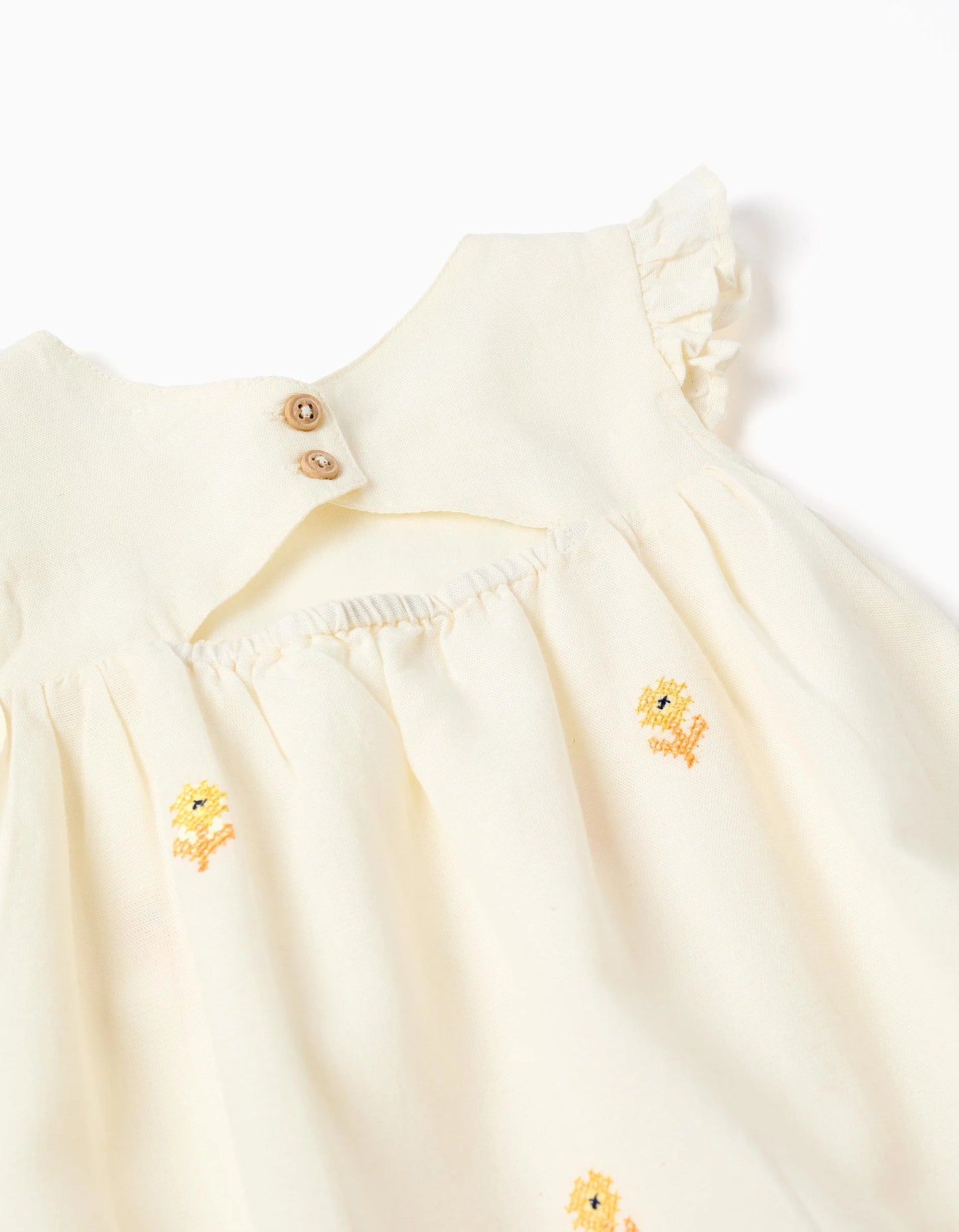 Vestido para bebé niña – Crudo y Marfil