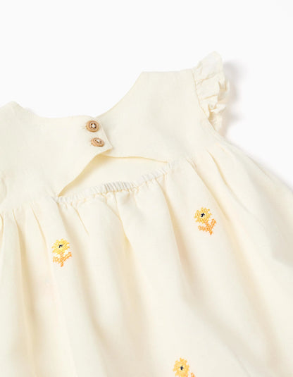 Vestido para bebé niña – Crudo y Marfil