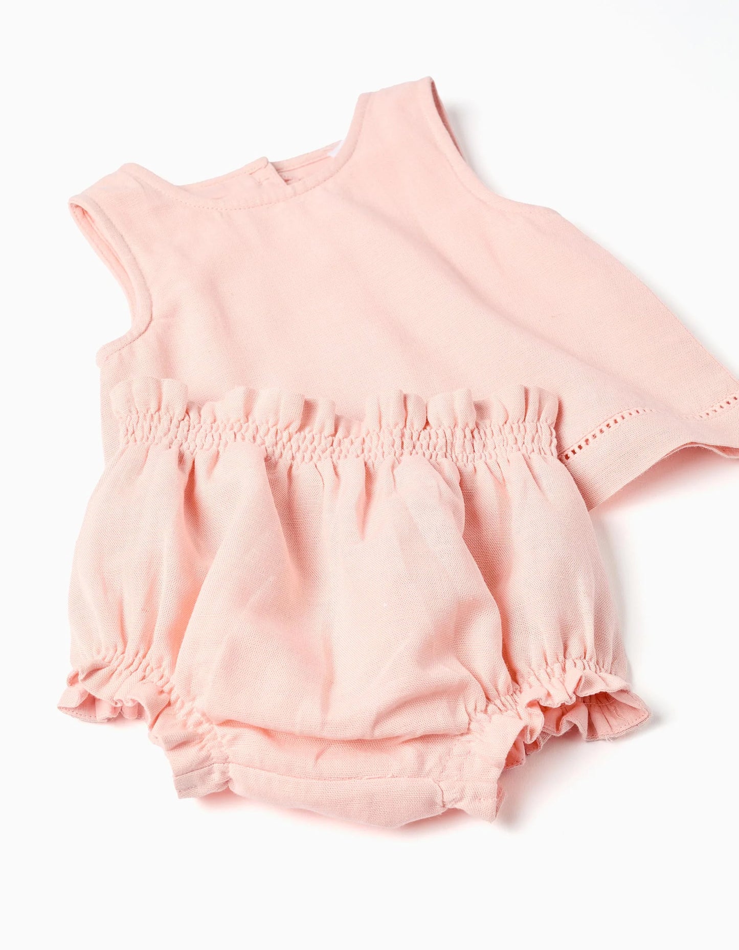 Conjunto con short para bebé niña – Rosa