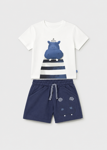 Conjunto Camiseta Aplique Bermuda