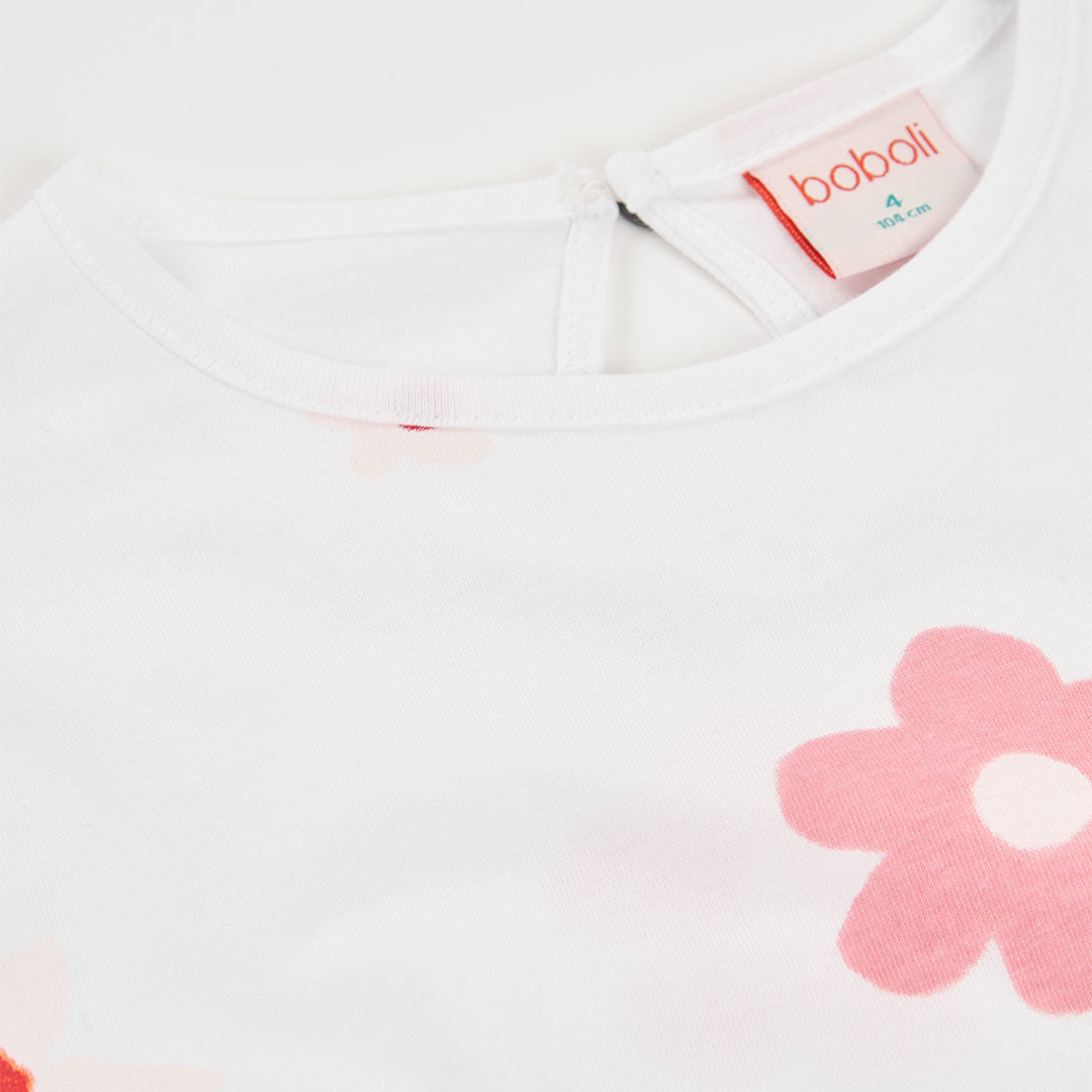 Vestido Punto Blanco Estampado