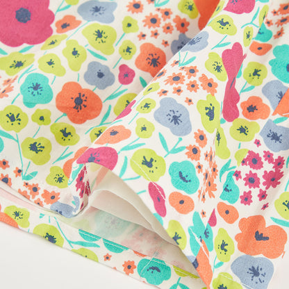 Vestido Niña Satn Estampado Flores