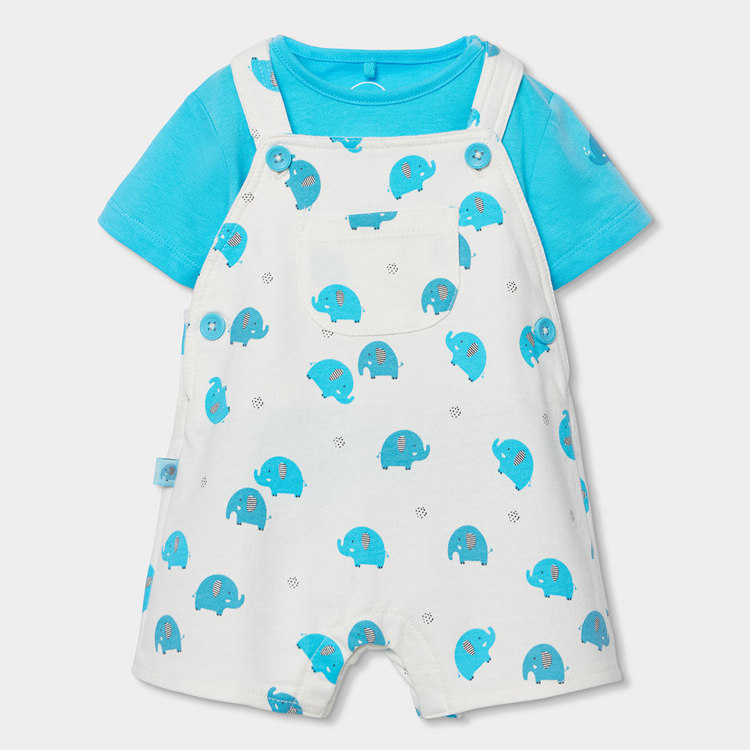 Conjunto Bebe Peto Estampado Algodon