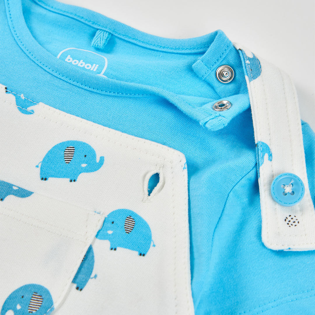 Conjunto Bebe Peto Estampado Algodon