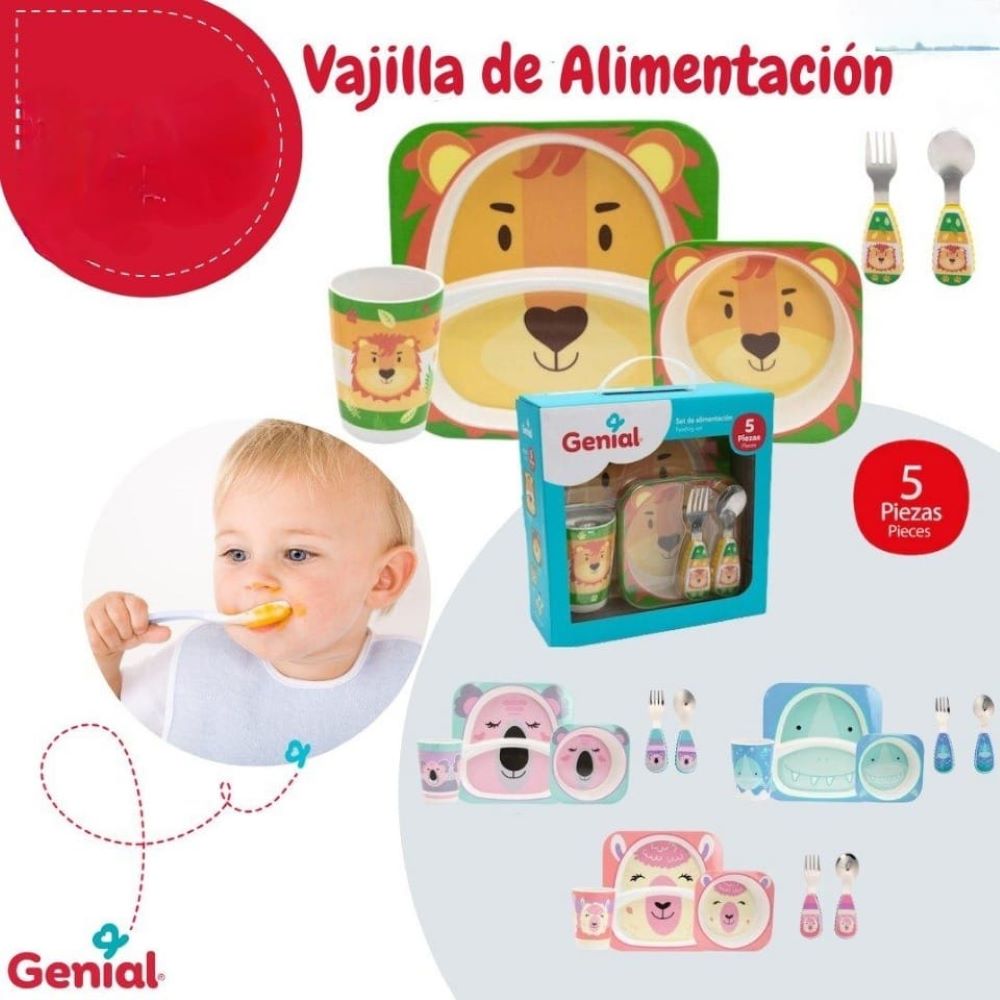 Vajilla infantil de melamina 5 piezas