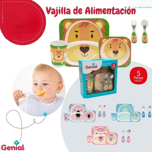 Vajilla infantil de melamina 5 piezas