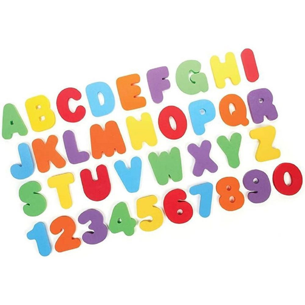 Letras y números de foamy para niños