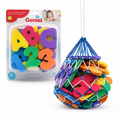 Letras y números de foamy para niños