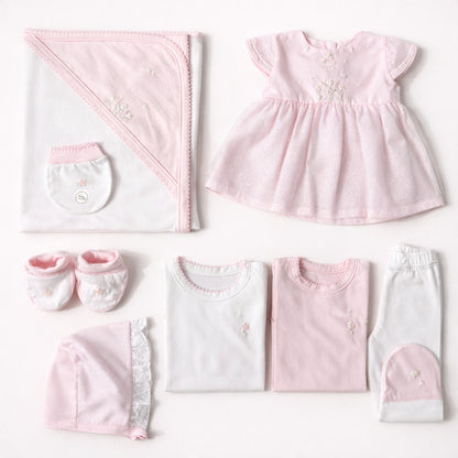 Set primer día caja rosa – Bebe Feliz