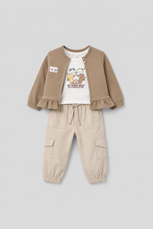 Conjunto 3 Piezas Bebe Niña