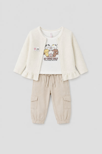Conjunto 3 Piezas Bebe Niña