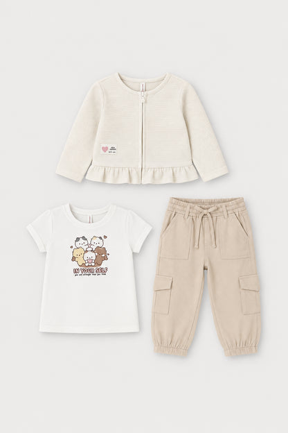 Conjunto 3 Piezas Bebe Niña