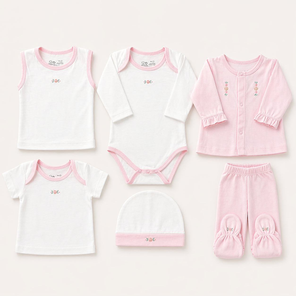 Set primer día rosa – Hilitos