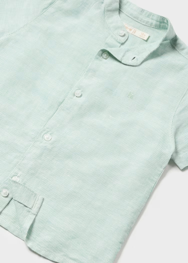 Conjunto de camisa verde agua y bermuda beige para niño – Mayoral