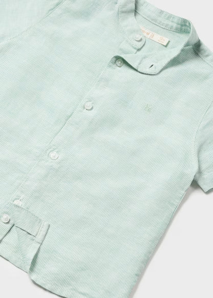 Conjunto de camisa verde agua y bermuda beige para niño – Mayoral