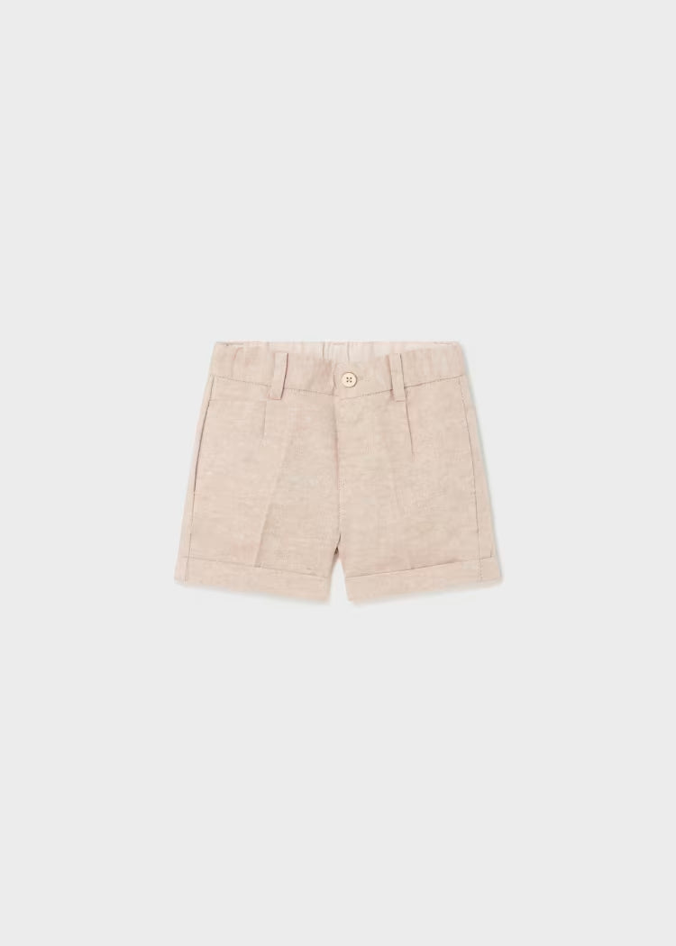 Conjunto de camisa verde agua y bermuda beige para niño – Mayoral