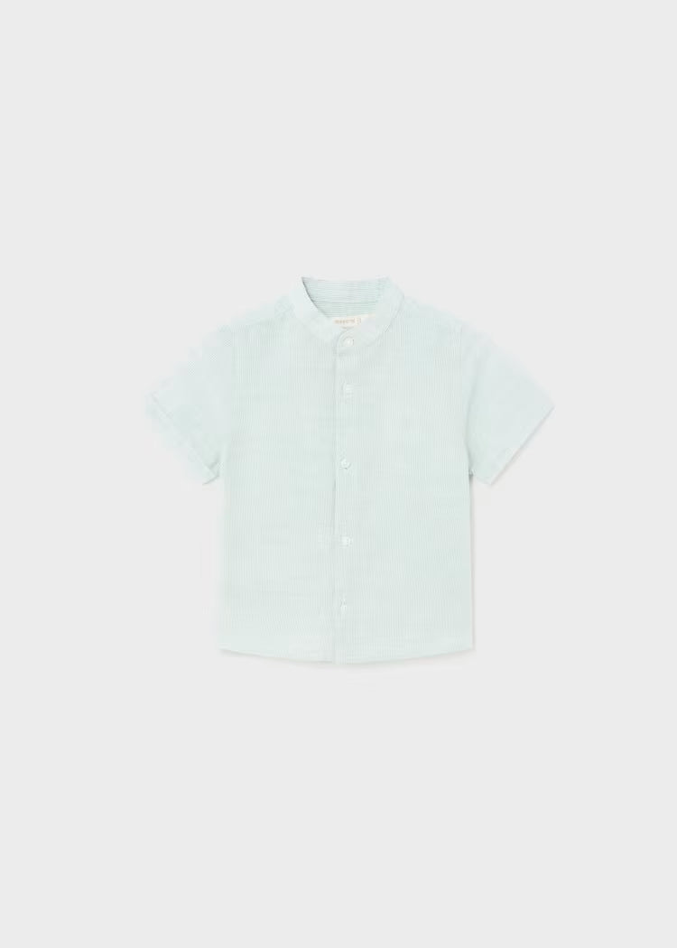 Conjunto de camisa verde agua y bermuda beige para niño – Mayoral