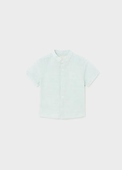 Conjunto de camisa verde agua y bermuda beige para niño – Mayoral