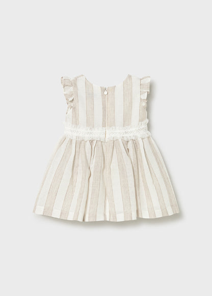 Vestido para bebé niña marfil con tul brillante Mayoral