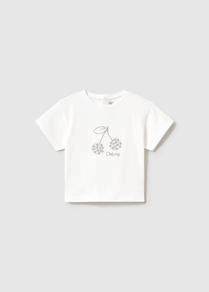 Blusa Cerezas "Chérie" Blanca Mayoral