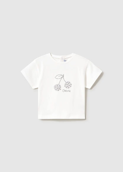 Blusa Cerezas "Chérie" Blanca Mayoral