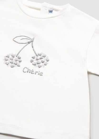 Blusa Cerezas "Chérie" Blanca Mayoral