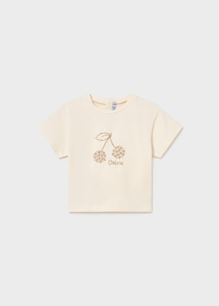 Blusa Cerezas "Chérie" Crema Mayoral