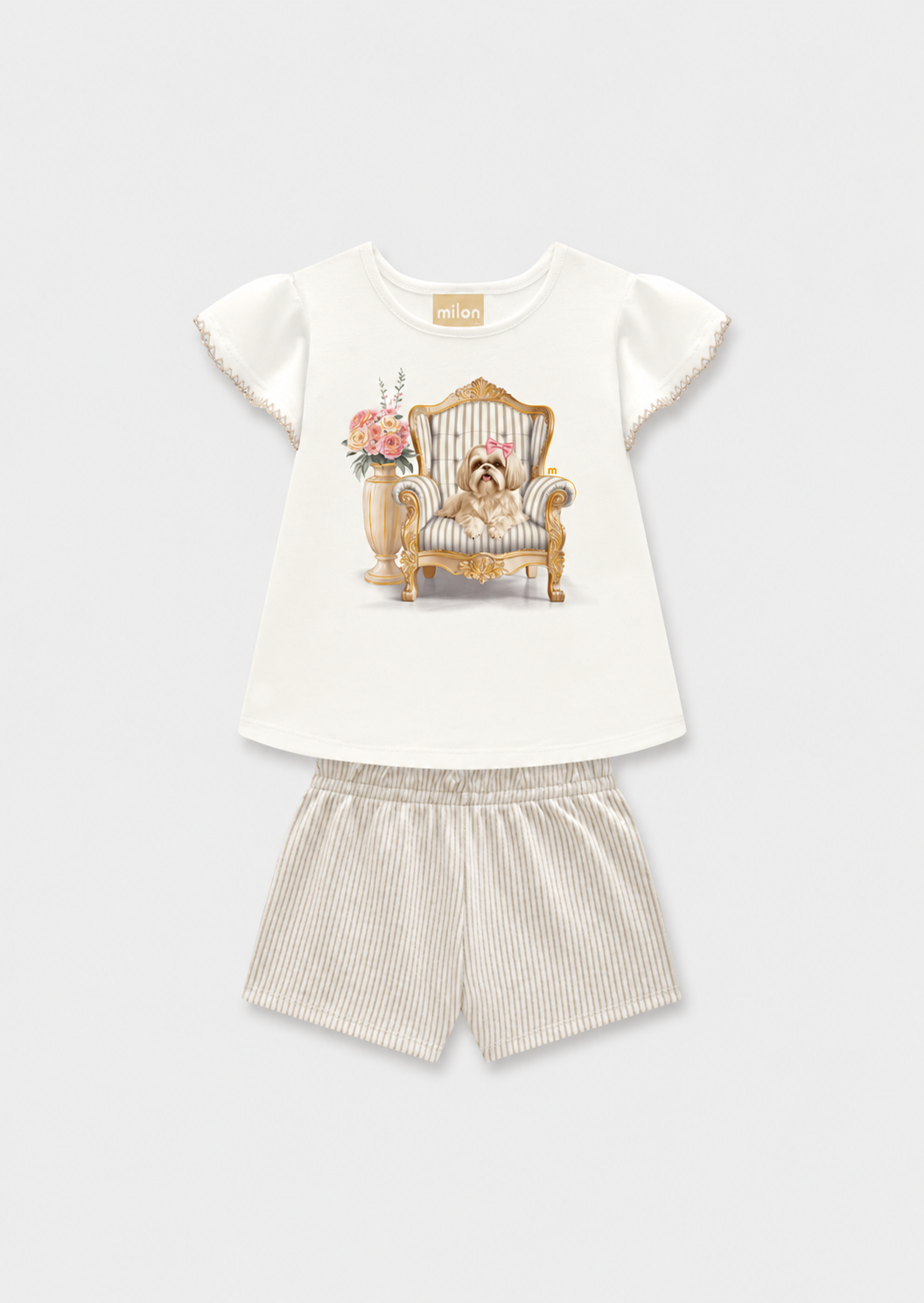 Conjunto infantil para niña Milon camiseta y short