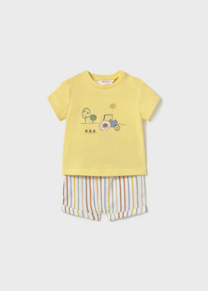 Conjunto Pantalón Corto Estampado Y Camiseta Mayoral