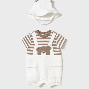 Pelele Peto Simulado Osito Con Gorro Mayoral