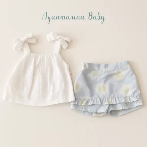 Conjunto Blusa-Falda Short Bebé Niña