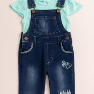 Conjunto De Overol En Jean Para Niña